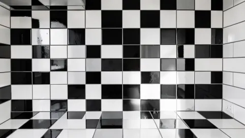 Płytki białoczarne do kuchni