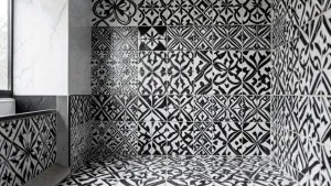 płytki czarnobiałe wzory