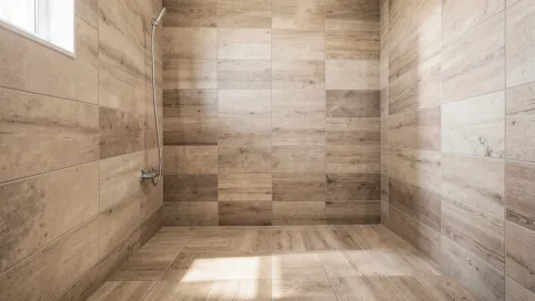 Płytki drewnopodobne łazienka inspiracje