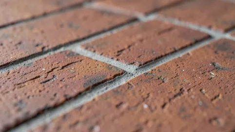 Płytki imitacja cegły z fugą