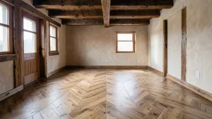 Płytki jak parkiet w jodełkę