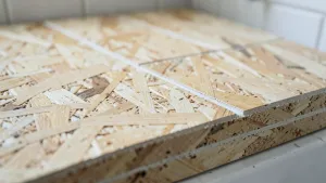 Płytki na płytę OSB w łazience