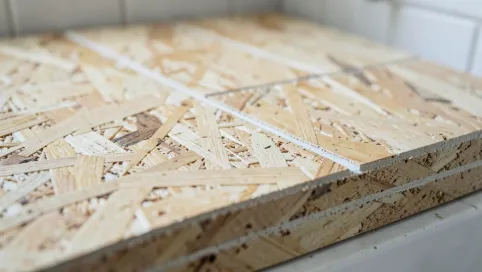 Płytki na płytę OSB w łazience