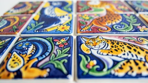 Płytki z motywem zwierzęcym