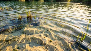 Płytkie miejsce w jeziorze