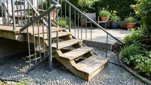 Pomysł na tanie schody zewnętrzne