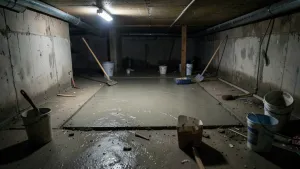 Remont posadzki w piwnicy