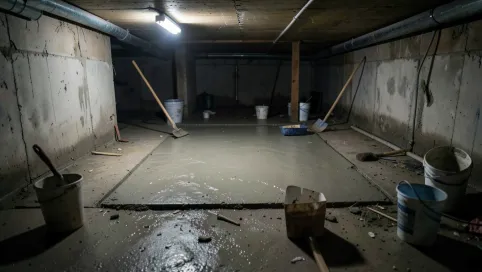 Remont posadzki w piwnicy