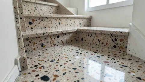 Renowacja lastryko na klatce schodowej