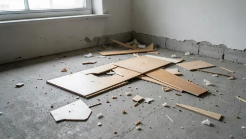 Resztki paneli podłogowych