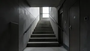 Rzut klatki schodowej w bloku