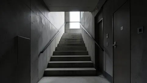 Rzut klatki schodowej w bloku