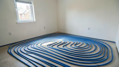 Salon 20 m2 ile pętli podłogówki