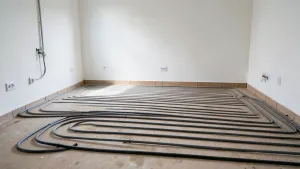 Salon 30 m2 ile pętli podłogówki