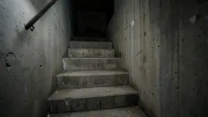 Schody do piwniczki betonowej