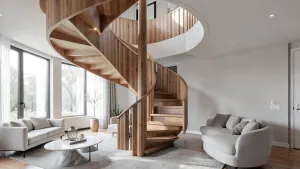 Schody kręcone w salonie