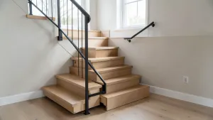 Schody na antresolę z szufladami