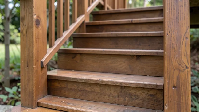 Schody na taras drewniane