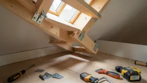 Schody strychowe z montażem