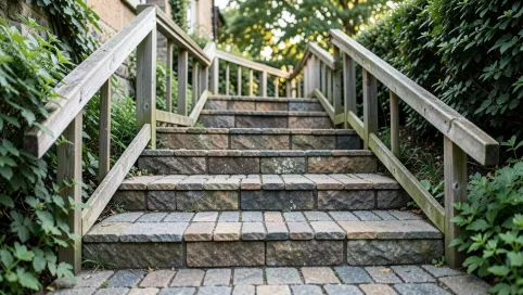Schody tarasowe z kostki