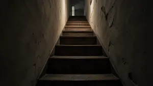 Schody w wąskim korytarzu