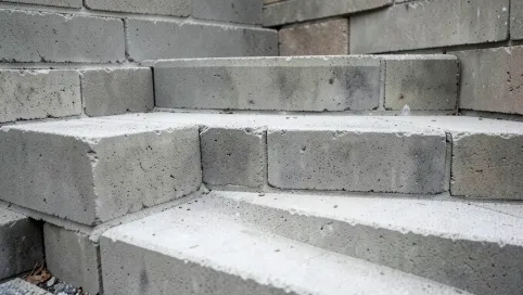 Schody z bloczków betonowych