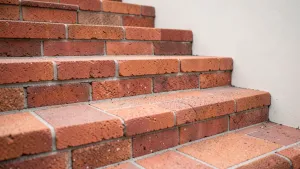Schody z cegły klinkierowej