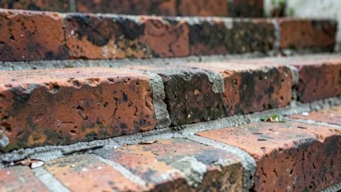 Schody z cegły rozbiórkowej