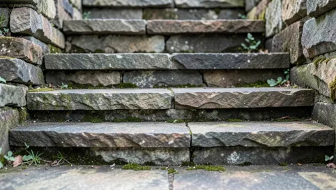 Schody z kamienia łupanego