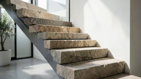 Schody z kamienia w domu