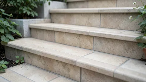 Schody z płytek zewnętrzne