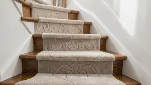 Schody z wykładziny dywanowej