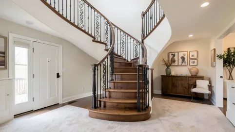 Schody zabiegowe w salonie