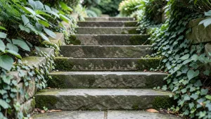 Schody zewnętrzne z kamienia