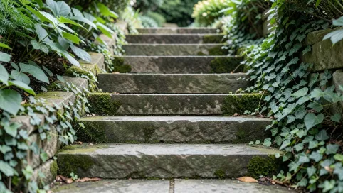Schody zewnętrzne z kamienia