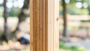 Słup z drewna klejonego