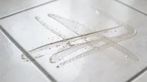 Smugi na płytkach podłogowych po umyciu