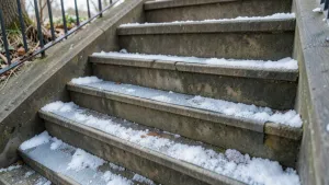 Sposób na śliskie schody zewnętrzne