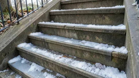 Sposób na śliskie schody zewnętrzne