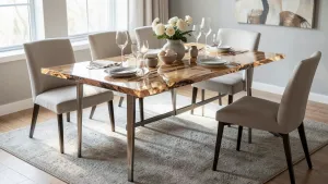 Stół z żywicy do jadalni