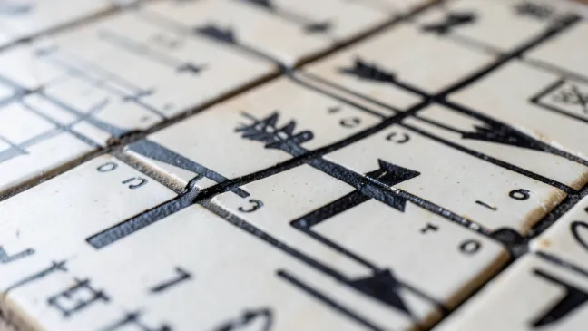 Strzałki I Cyfry Na Płytkach