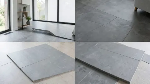 Szare panele podłogowe aranżację