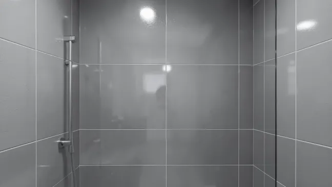 Szare płytki z połyskiem do łazienki