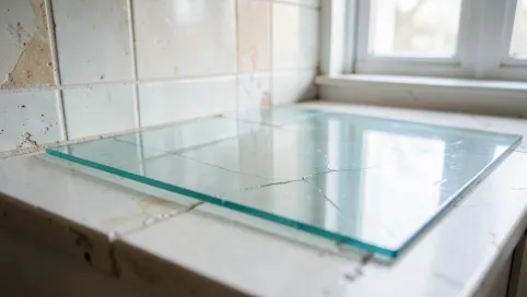Szkło na stare płytki w kuchni