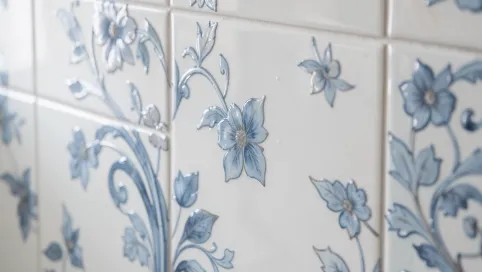 Tapeta do łazienki na płytki