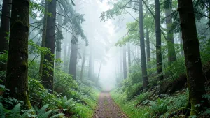 Tapeta na klatkę schodową las