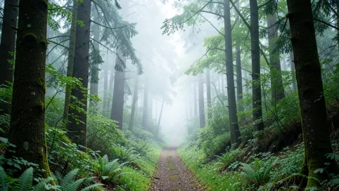 Tapeta na klatkę schodową las