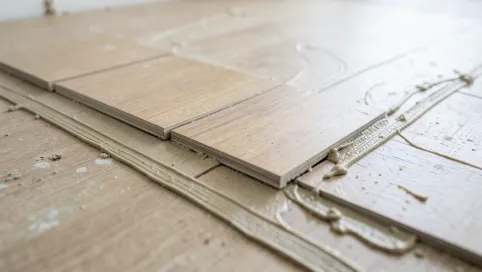Układanie paneli podłogowych na klej