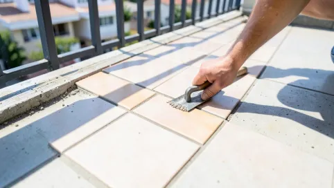 układanie płytek na balkonie