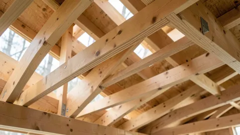 Wiązary dachowe z drewna klejonego